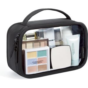 Per borsa da viaggio da quarto approvata da BAGSMART TSA per borsa da toilette con grande apertura trasparente per la borsa per il trucco con Logo personalizzato