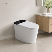 WC intelligent chauffant certifié CE, allongé, à siphon en S, électrique