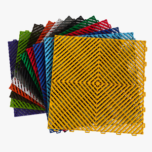 Dalles de sol carrées en polypropylène (PP) multi-usages, antidérapantes, imperméables et résistantes à l'usure, à emboîtement rapide, pour salle de bain et <span class=keywords><strong>garage</strong></span> - Product Image 6