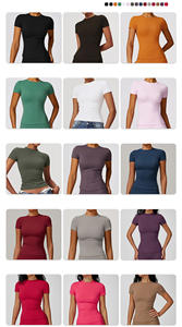 GHカスタム レディース速乾性半袖軽量フィットネス通気性アクティブワークアウトトップス アウトドアランニングスポーツ<span class=keywords><strong>T</strong></span>シャツ - Product Image 6