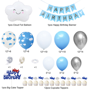 Kit de Decoración para Fiesta de Cumpleaños Infantil con Temática de Nubes Azules de Nicro, Decoración para Fiesta de Bienvenida de Bebé, Decoración para Pared del Hogar - Product Image 2