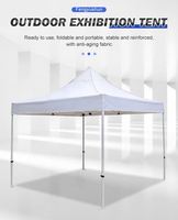 Tente de pavillon extérieure rétractable pop-up portable 3x3, imperméable, en tissu Oxford, avec logo personnalisé, paroi latérale hexagonale pour les fêtes