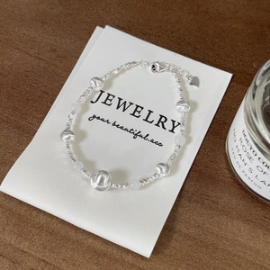 S925 Sterling Silver <b>Bracelet</b> With White Jade <b>Beads</b> Ball Shape Unisex Jewelry Gift - Product Image 3