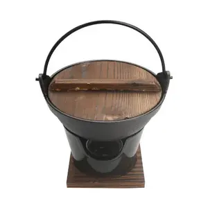 Chaudron en fonte <span class=keywords><strong>fondue</strong></span> au fromage Nabe Shabu Brew ensemble de marmites bouillantes avec poignée et poêle à alcool - Product Image 4