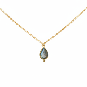 Collier pendentif en Labradorite, chaîne en pierre précieuse, de haute qualité - Product Image 1