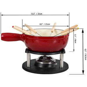 Batterie de cuisine en fonte WZ Prix bas Mini marmite de camping Fonte émaillée antiadhésive à <span class=keywords><strong>fondue</strong></span> au fromage - Product Image 3