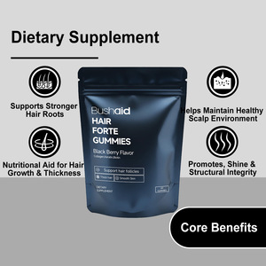 Gomitas Premium Black Berry Hair <span class=keywords><strong>Forte</strong></span> con Colágeno, Queratina y Biotina para el Cuidado Diario del Cabello y la Piel - Product Image 5