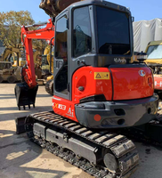 Mini-excavatrice sur chenilles hydraulique d'occasion Kubota KX163 d'origine japonaise, haute performance