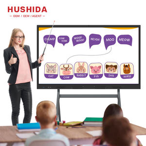 HUSHIDA IWB 65 75 86 98 इंच इंटरैक्टिव स्पर्श की निगरानी आईआर स्मार्ट ऑप्स के साथ प्रस्तुति बोर्ड मल्टी टच स्क्रीन व्हाइटबोर्ड पीसी - Product Image 1