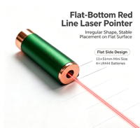 Module laser à ligne rouge de forme irrégulière à fond plat <1mW, taille mini, 4 piles LR44, interrupteur marche/arrêt, ligne parallèle et perpendiculaire