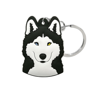 Porte-clés promotionnel personnalisable en métal, PVC et caoutchouc, 3D, durable, mignon, motif chat anime, avec LED clignotante et mousqueton, accessoires pour baskets - Product Image 3