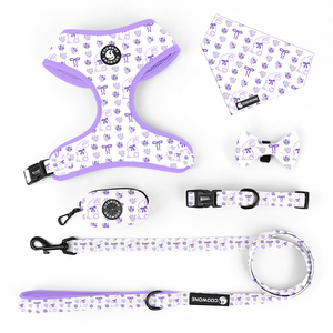 Arnés pequeño personalizado, collar y correa para mascotas de diseñador personalizado, accesorios para perros y propietarios a juego, fabricantes