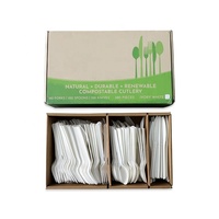 Vente en gros OEM 7 "CPLA Couverts jetables compostables Couverts Cpla Biodégradable Couverts Set