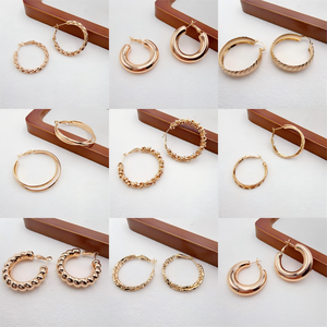 XUPING Large <strong>Small</strong> Irregular Wavy Geometric Hoop <strong>Earrings</strong> <strong>Women</strong> Daily Wear Ornaments Jewelry Wholesale <strong>Earrings</strong> - Product Image 3