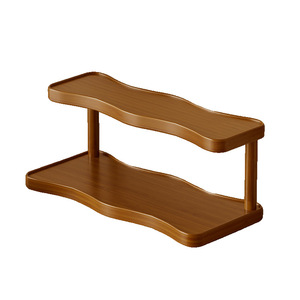 Wave-shaped <b>desktop</b> <b>shelf</b> for home, bedroom, cosmetics display, and kitchen supplies multi-layer storage. - Product Image 5