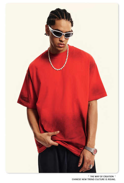 Wholesale Vintage Heavy Cotton Plain T-Shirt Sorona Fabric Light 