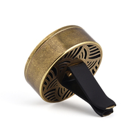 Petit diffuseur de parfum de voiture rond en métal doré en forme de dragon vintage