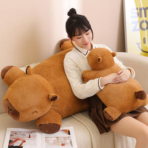 Linda grande taille Capybara <span class=keywords><strong>peluche</strong></span> tapis en <span class=keywords><strong>peluche</strong></span> géant Capibara sol paresseux canapé coussin équitation <span class=keywords><strong>cheval</strong></span> pour enfants anniversaire décor jouets - Product Image 5