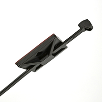 Supports d'attache à glissière de câble auto-adhésifs noirs Clips de câble en nylon ignifugé Organisateurs Carrés Gestion automatique des attaches à glissière