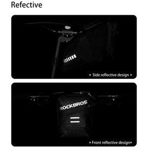 ROCKBROS C29-BK反光后骑马包尾灯<span class=keywords><strong>MTB</strong></span>骑自行车大容量包自行车配件小袋 - Product Image 2