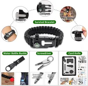 Survival Gear Gift Tactical Outdoor Survival Cars Camping Hiking Survie Equipment Tool Emergency Survival Kit