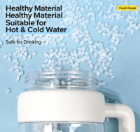 Bouteille d'eau en plastique grande capacité avec double bec verseur, compartiment à thé indépendant, système anti-fuite, 4 couleurs disponibles