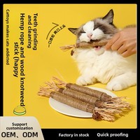 Bâtonnet à mâcher pour chat Matatabi Silvervine, jouet de nettoyage dentaire en corde de chanvre naturelle, bâtonnet molaire en bois de Knotweed, fournitures pour animaux de compagnie