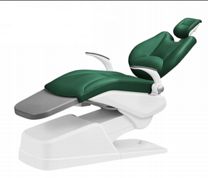 Fauteuil dentaire électrique ergonomique en cuir vert, inclinable et professionnel, avec réglage professionnel. - Product Image 3