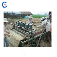 Machine à tisser les tapis de paille multi-cultures pour la fabrication de tapis en paille de riz, blé, maïs, sorgho, coques de maïs, canne de pampa, roseau et autres matières.