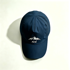 Unisex <b>Navy</b> Quick Dry Running Cap ACE Mountain Sublimation Printed Lightweight Perforated Canvas 5 Panel Sport <b>Hat</b> Outdoor Cap - Product Image 5