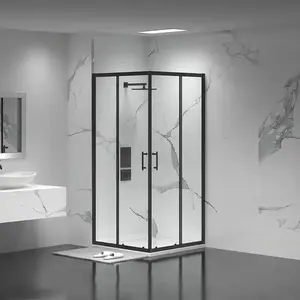 厂家直销供应商浴室独立式高品质浴缸钢化玻璃滑动淋浴房