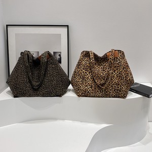 Fashion Versatile Leopard Print Shopping Bag Large Capacity Canvas <b>Handbag</b> Women's Shoulder Bag - Product Image 1