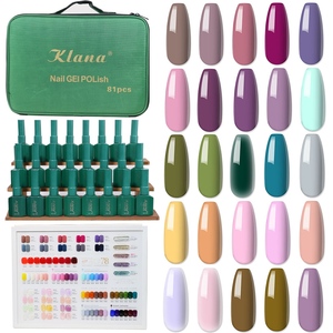 KLANA 78 Colors Uv Gel <b>Nail</b> Polish <b>Set</b> Wholesale with Matte Top Coat HEMA/TPO Free Color UV <b>Nail</b> Gel Polish Kits - Product Image 6
