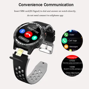 GPS ساعة ذكية مع سيم بطاقة بلوتوث مكالمة جهاز تعقب للياقة البدنية الرياضة الساعات للماء النساء الرجال Smartwatch لالروبوت IOS