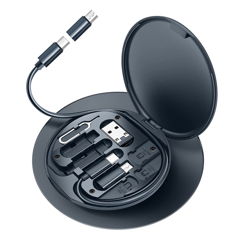 Мини коробка для хранения цифровых гаджетов адаптер USB кабель преобразования многофункциональный USB кабель карта комплект 60 Вт кабели для быстрой зарядки