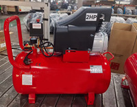 Vente en gros 2025 Compresseur d'air à piston mini 2 CV à entraînement direct, réservoir 25/50L, pompe 8 bars de pression pour peinture au pistolet et bricolage domestique