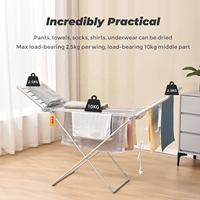 EVIA Fabricant EV-230 de vêtements chauffants électriques Airer Support de sol ailé Cintre