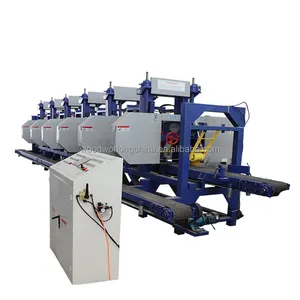 Presisi Tinggi Multi Head Saw Mill Otomatis Feed Resaw Machine