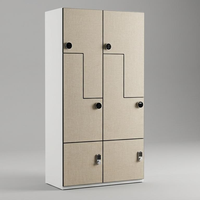 Casier compact en stratifié haute qualité Brikley, étanche, ignifuge, avec serrure à code, casier HPL pour salle de sport dans un club de golf