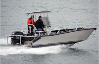 Kinocean – bateau de pêche artisanal à grande vitesse en aluminium soudé avec Console centrale rigide