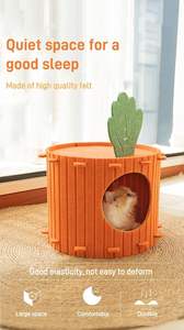 New Arrival Modern Eco-Friendly Scratch-resistant Portable Sustainable Acoustic Polyester Felt Cat House Custom Color Print Logo - Product Image 2