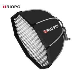 TRIOPO Foldable Octagon Softbox <strong>Bracket</strong> Mount Soft Box Handle KS2 55cm 65cm 90cm 120cm for Godox Yongnuo Speedlite Flash Light - Product Image 4