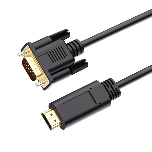 1080P HDMI to VGA Adapter Cable Gold Plated No Latency Converter Tinned Copper PVC for Laptop PC Projector Monitor TV