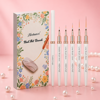 Pinceau à liner pour ongles de haute qualité, manche en acrylique, marque privée, 4/8/12/20/25mm, outil de nail art pour liner d'ongles