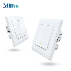 Oem ODM EU EK 86*86 Mét Trắng nhựa <span class=keywords><strong>Wifi</strong></span> chuyển đổi thông minh push button chuyển làm việc với Google trợ lý Alexa Đối với trang chủ - Product Image 4