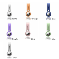 Étui de protection en similicuir pour AirTag, porte-clés pour animaux de compagnie (chats, chiens), support pour mini-dispositif anti-perte, traceur localisateur AirTag