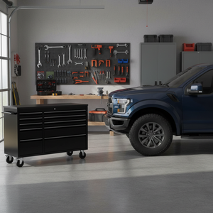 Armoire à outils roulante en acier inoxydable robuste de 56 pouces, plan de travail avec 10 tiroirs, dessus en bois, <span class=keywords><strong>coffre</strong></span> à outils <span class=keywords><strong>Craftsman</strong></span>, OEM/ODM/OBM - Product Image 6