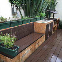 Plancher composite WPC extérieur personnalisé à emboîtement, texture bois 3D, aspect bois-plastique, fabrication chinoise