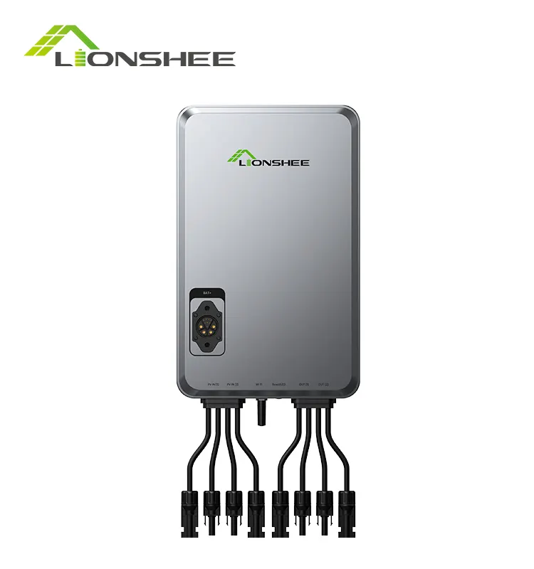 LIONSHEE sistem pembangkit listrik energi matahari, HUB PV 1600W dengan paket baterai 1kWh sistem inverter mikro hemat listrik