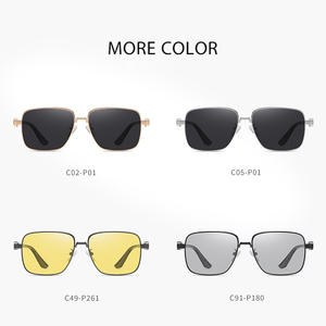 Vente directe d'usine de haute qualité lunettes de soleil polarisées mode métal décoloration Vision nocturne conduite rétro hommes lunettes de soleil - Product Image 5